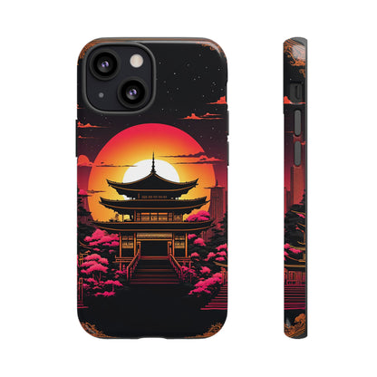 Sunset behind Pagoda Tough Case