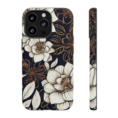 White flower Design Pattern Tough Case