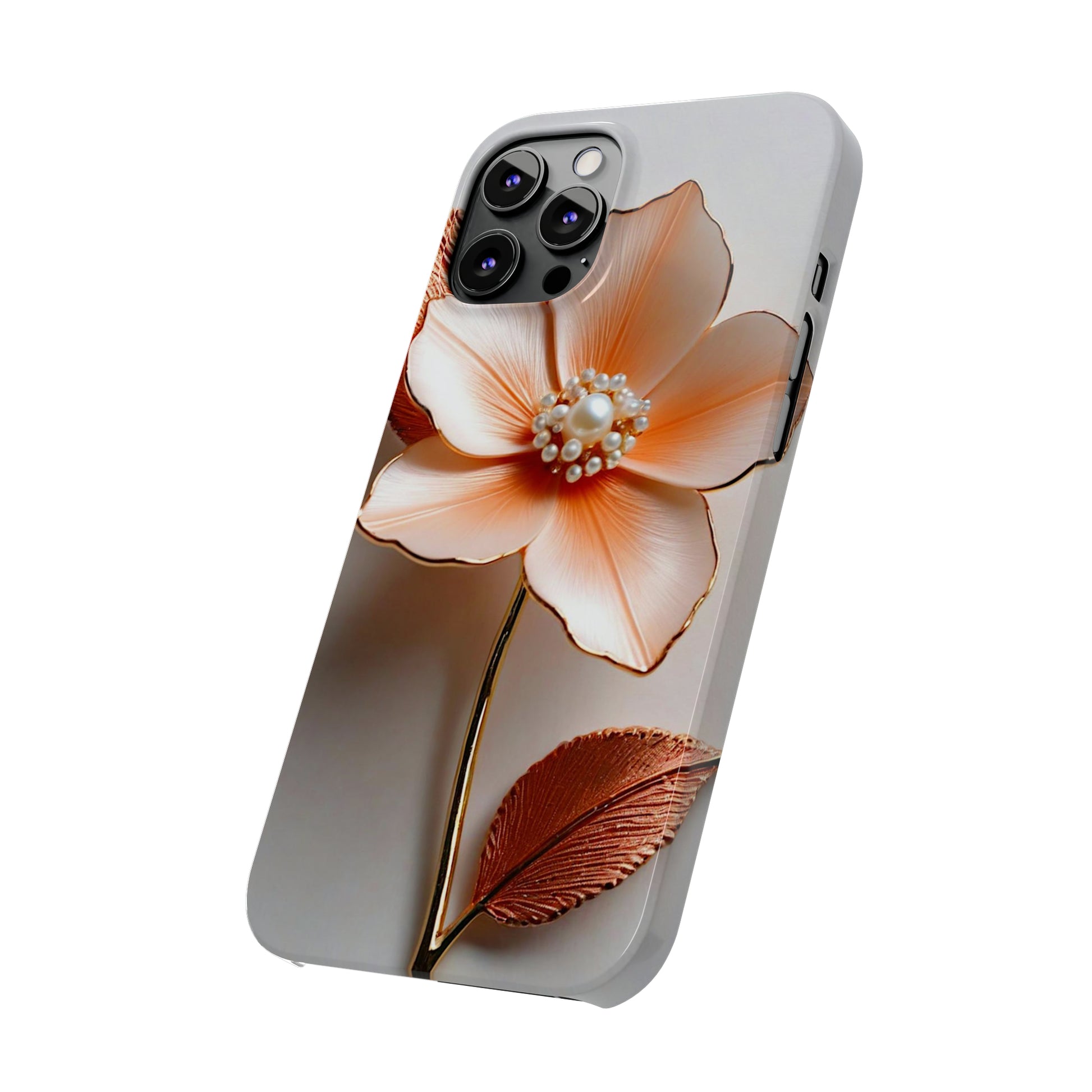 Peach Flower Slim Phone Case - Colorwink