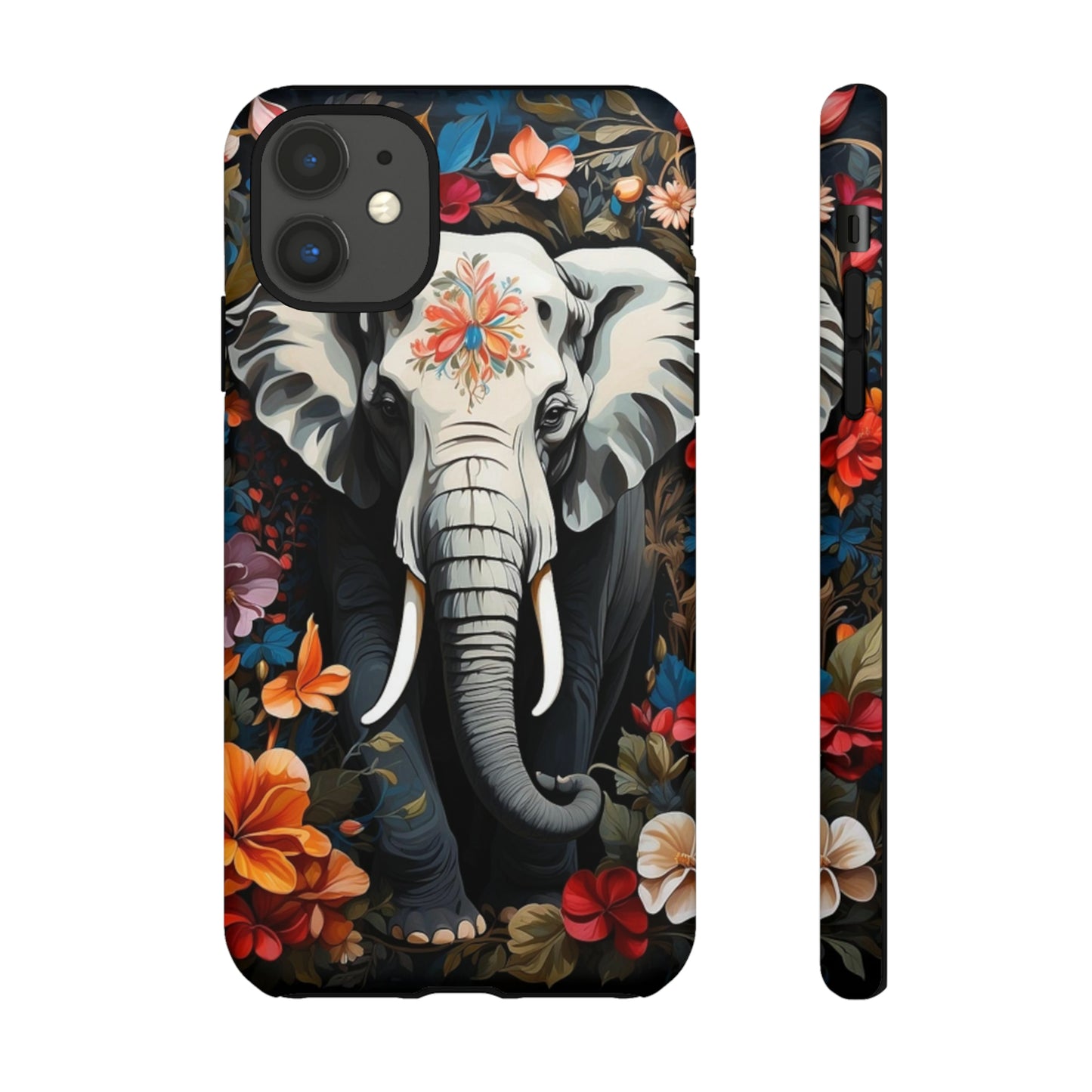 Elephant Face Flower Art  Tough Case