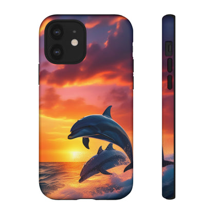 Sunset Dolphin Tough Case