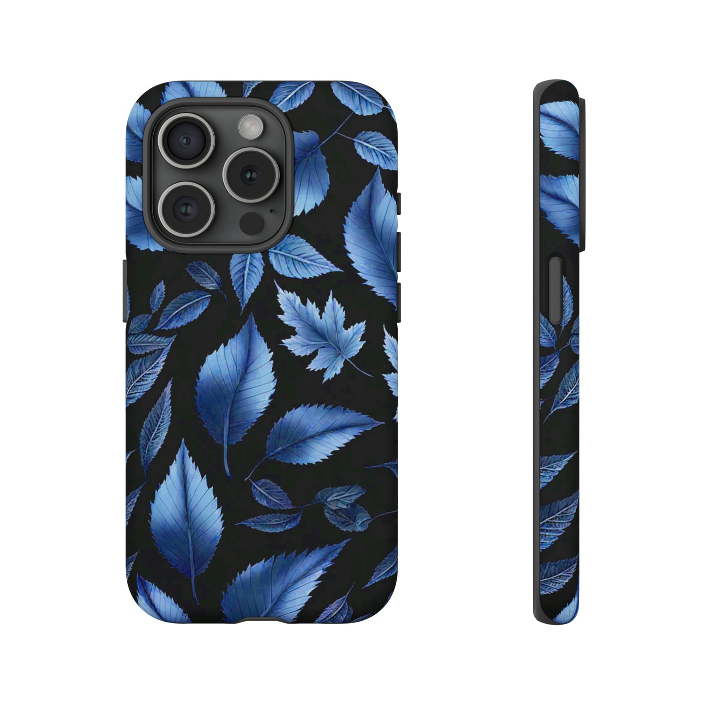 Blue Leaf Art Design Pattern Tough Case