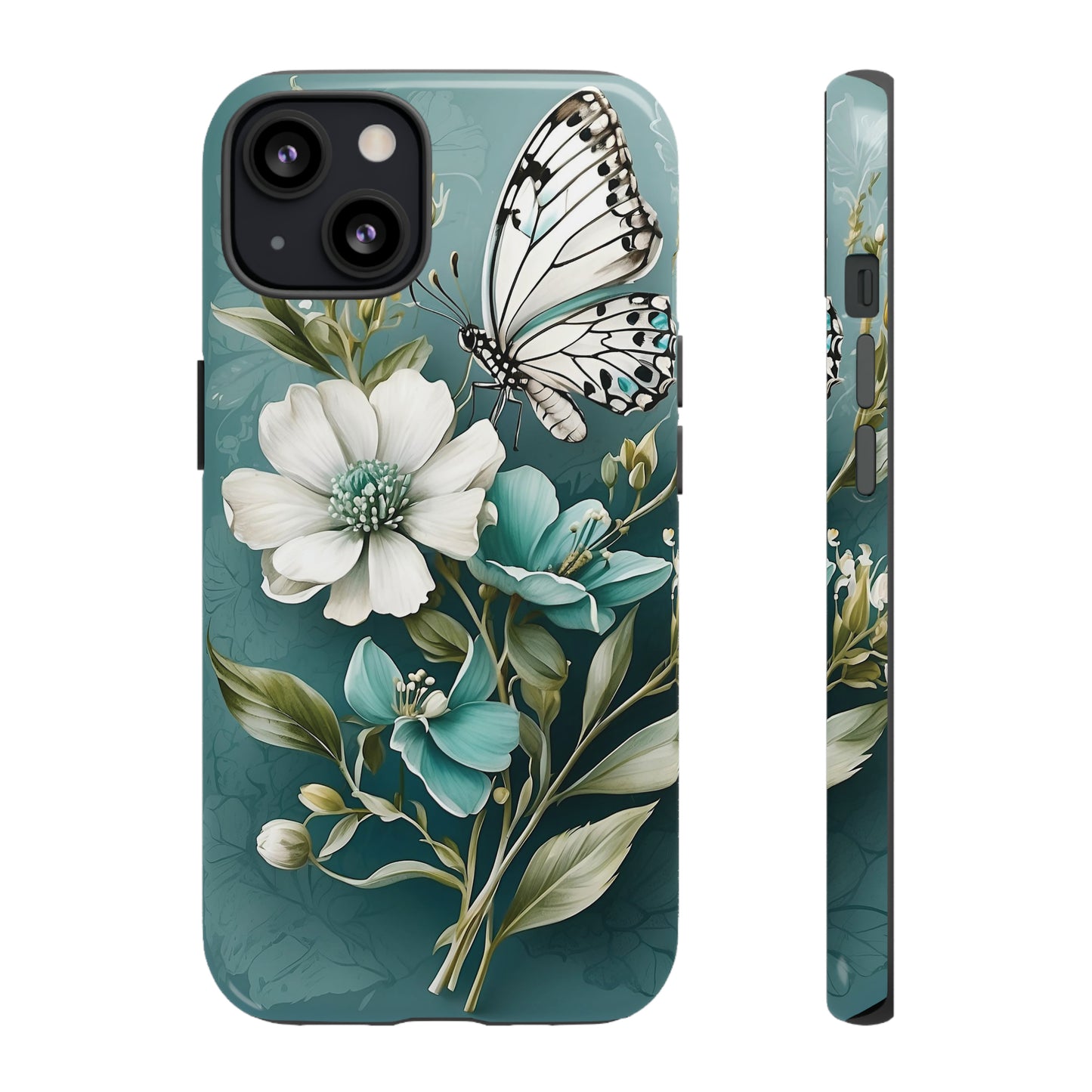 Flower and Butterfly Tough Case