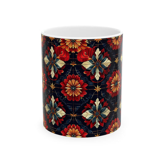 Flower Tiles Coffee Mug