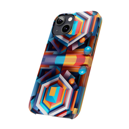 Colored Hexagon Slim Phone Case