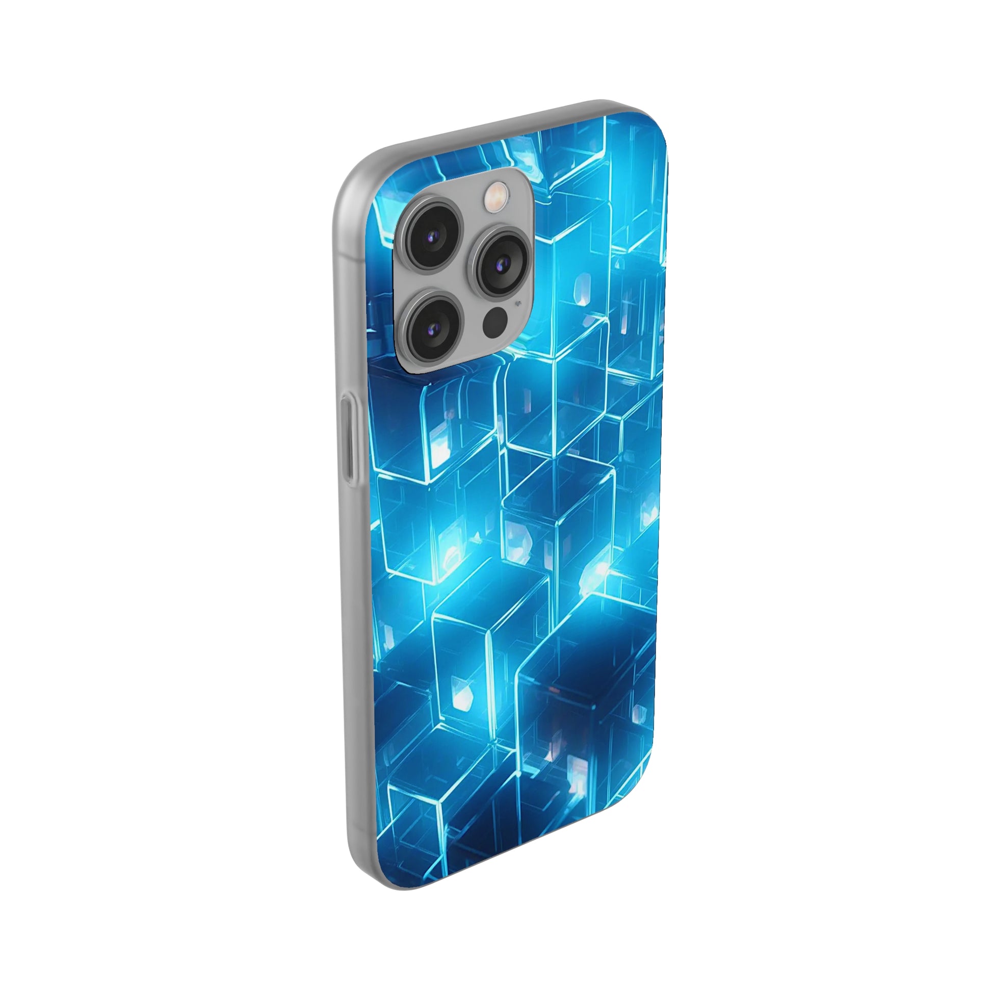 Neon Blue Glow Flexi Case - Colorwink