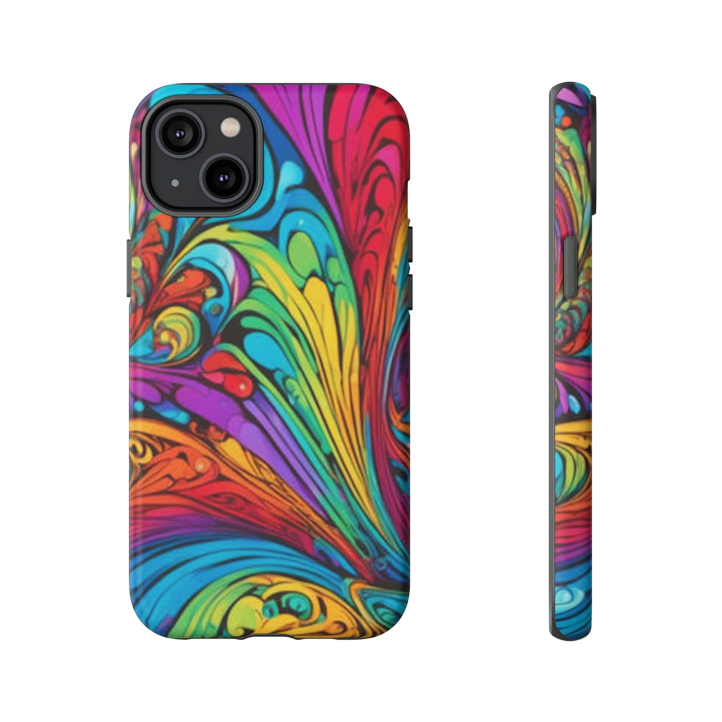 Colourful Spiral Paint Art Pattern Tough Case