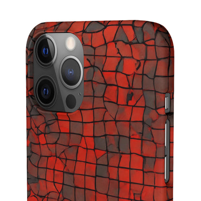 Red & Black Cubes Snap Case - Colorwink