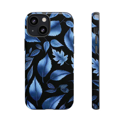 Blue Leaf Art Design Pattern Tough Case