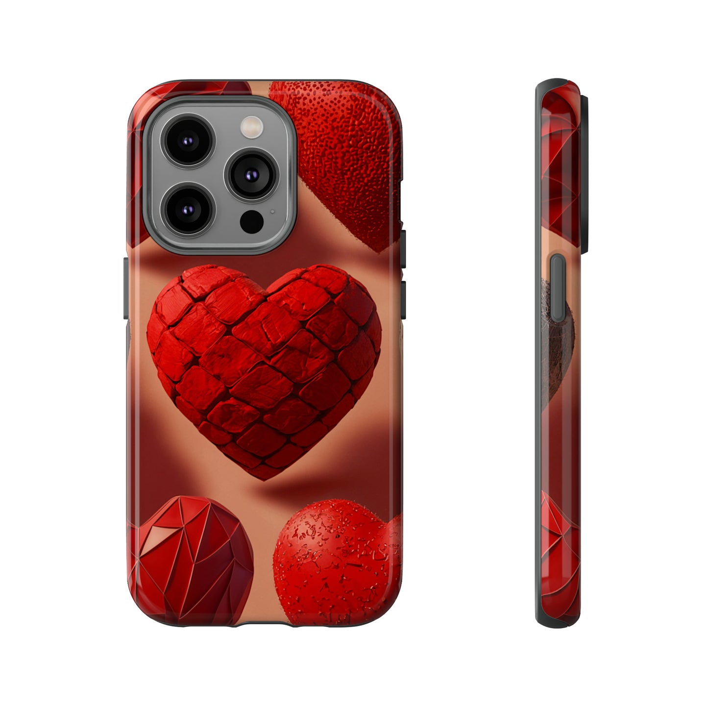 Red Heart Design Pattern Tough Case