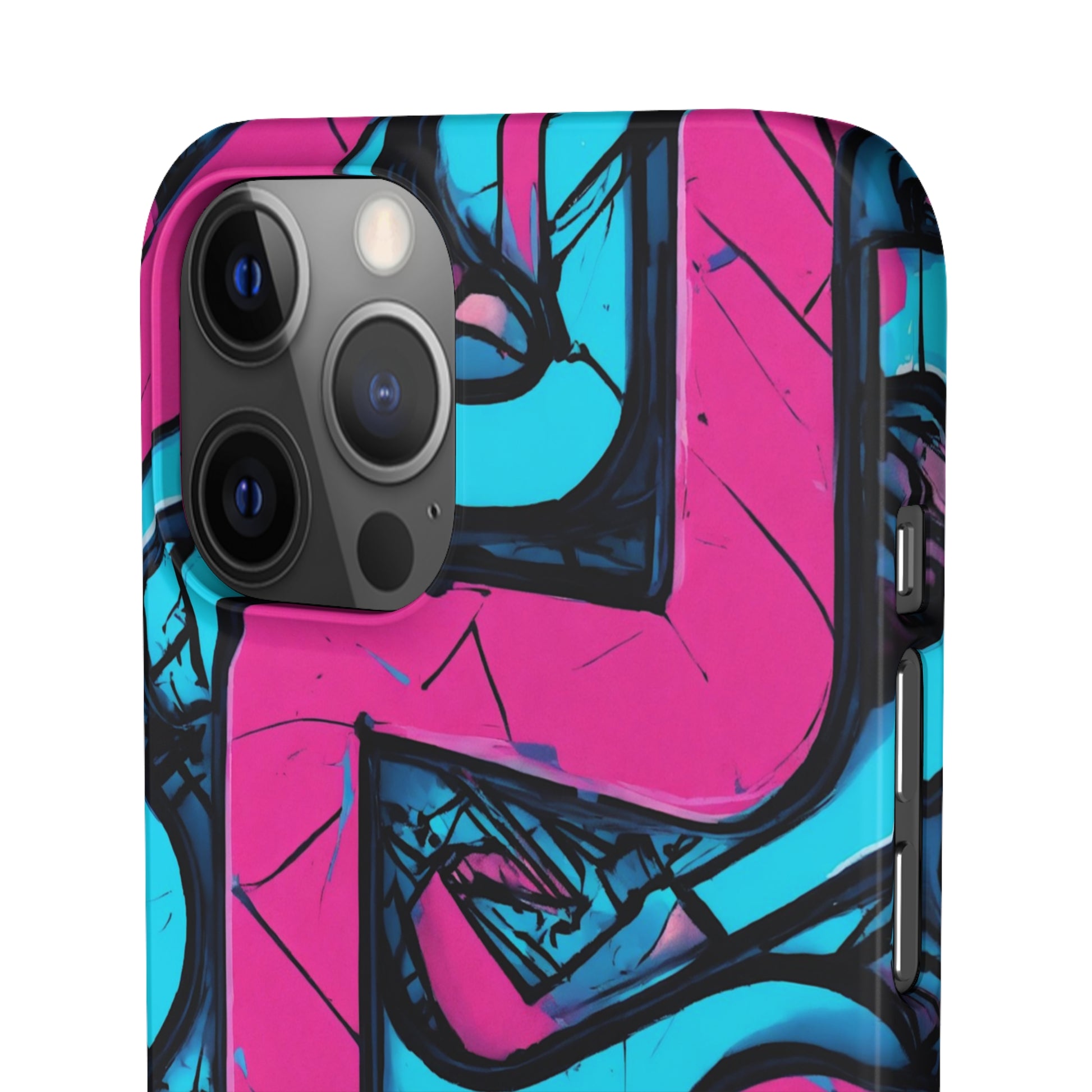 Pink-Blue Graffiti Snap Case - Colorwink