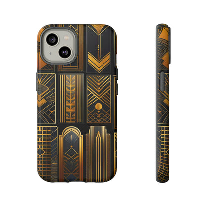 Golden Grid Art Design Pattern Tough Case