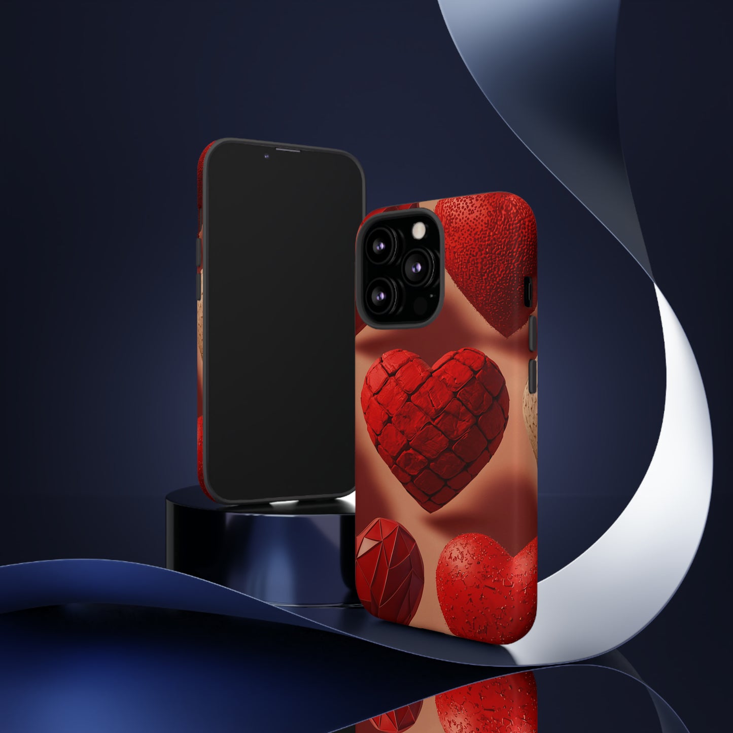 Red Heart Design Pattern Tough Case