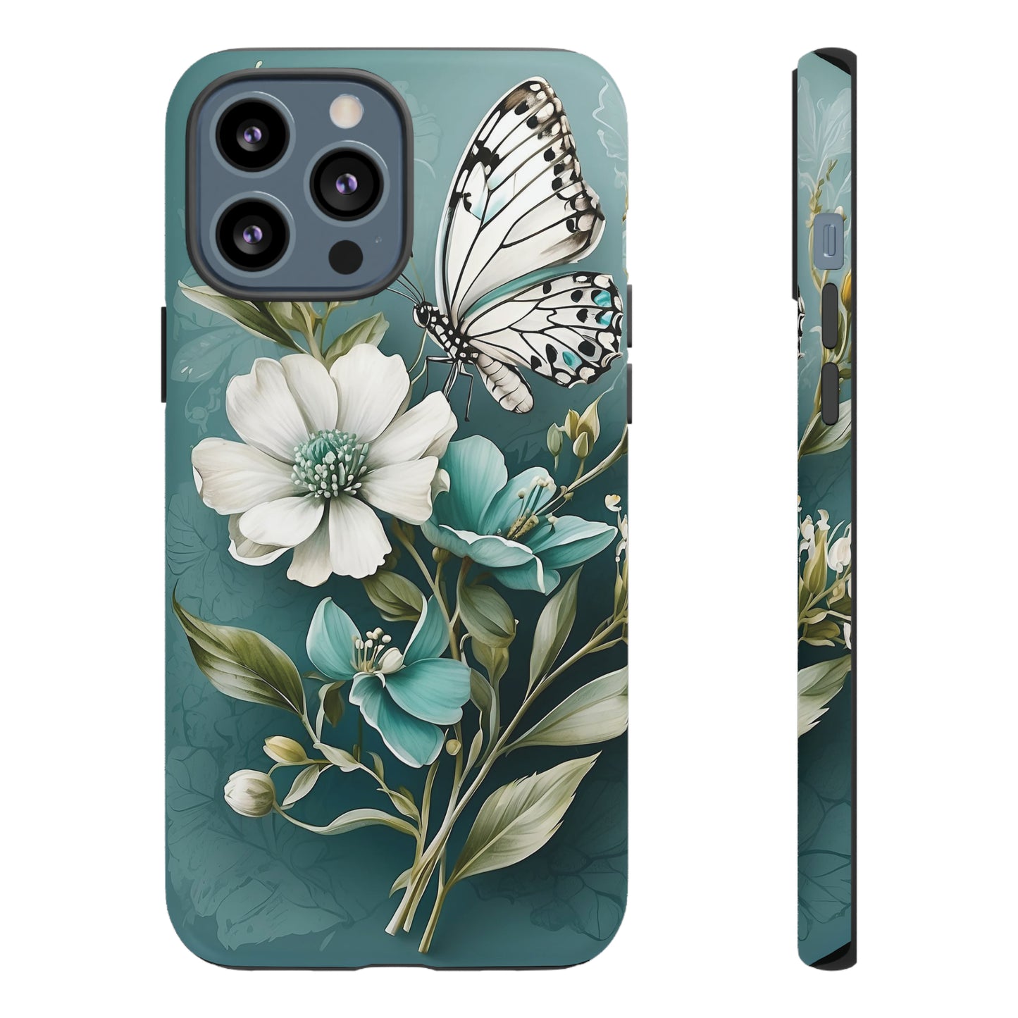 Flower and Butterfly Tough Case