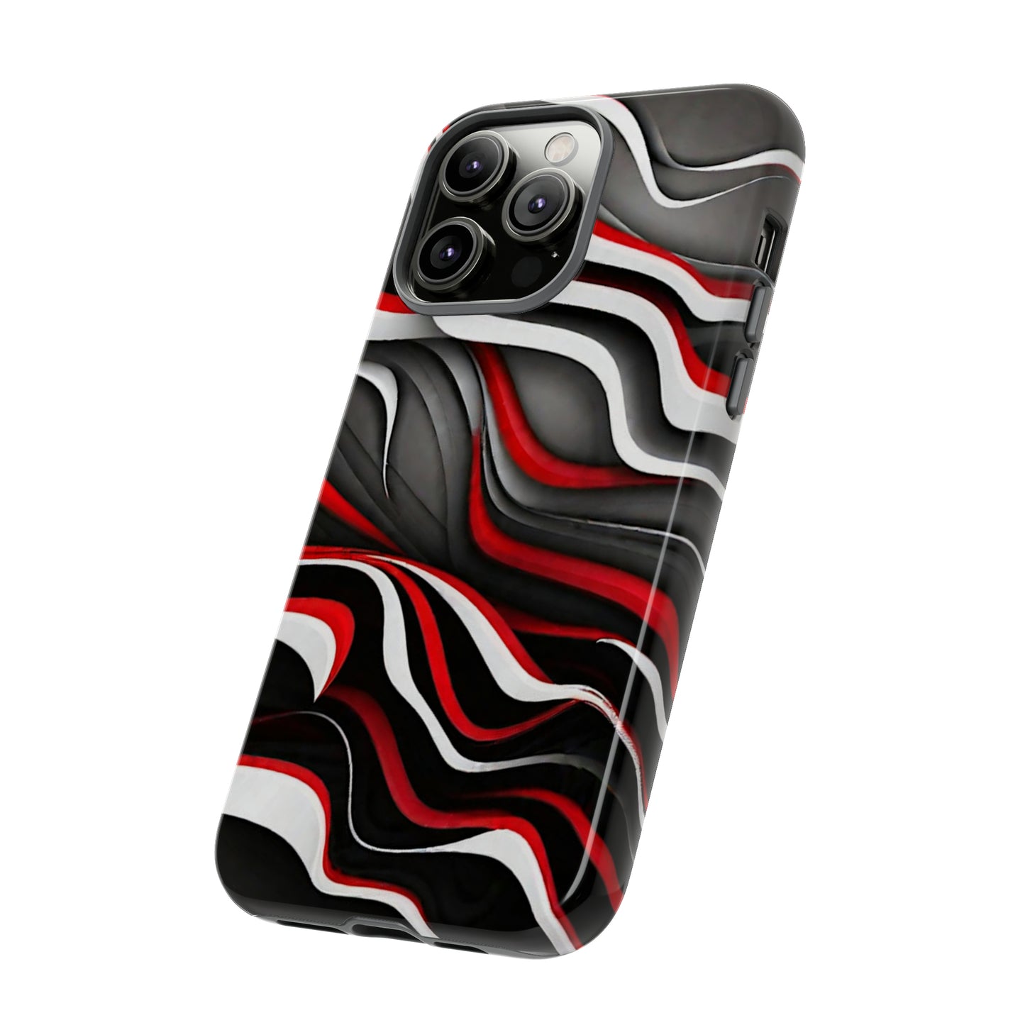 Red & White Satin Tough Case - Colorwink