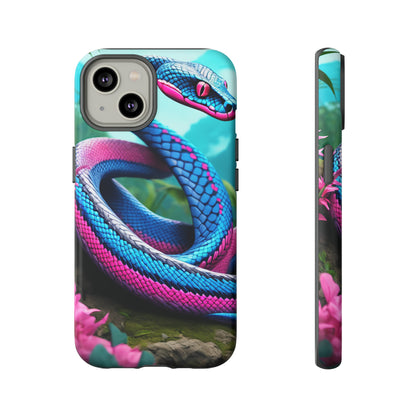 Blue Pink Snake Tough Case