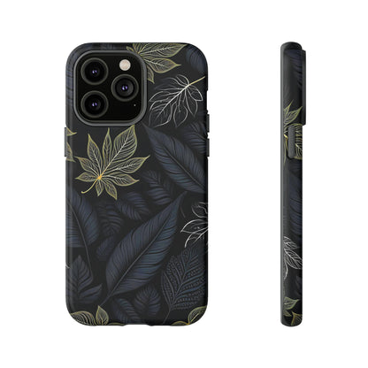 Grey Leaf Pattern Tough Case