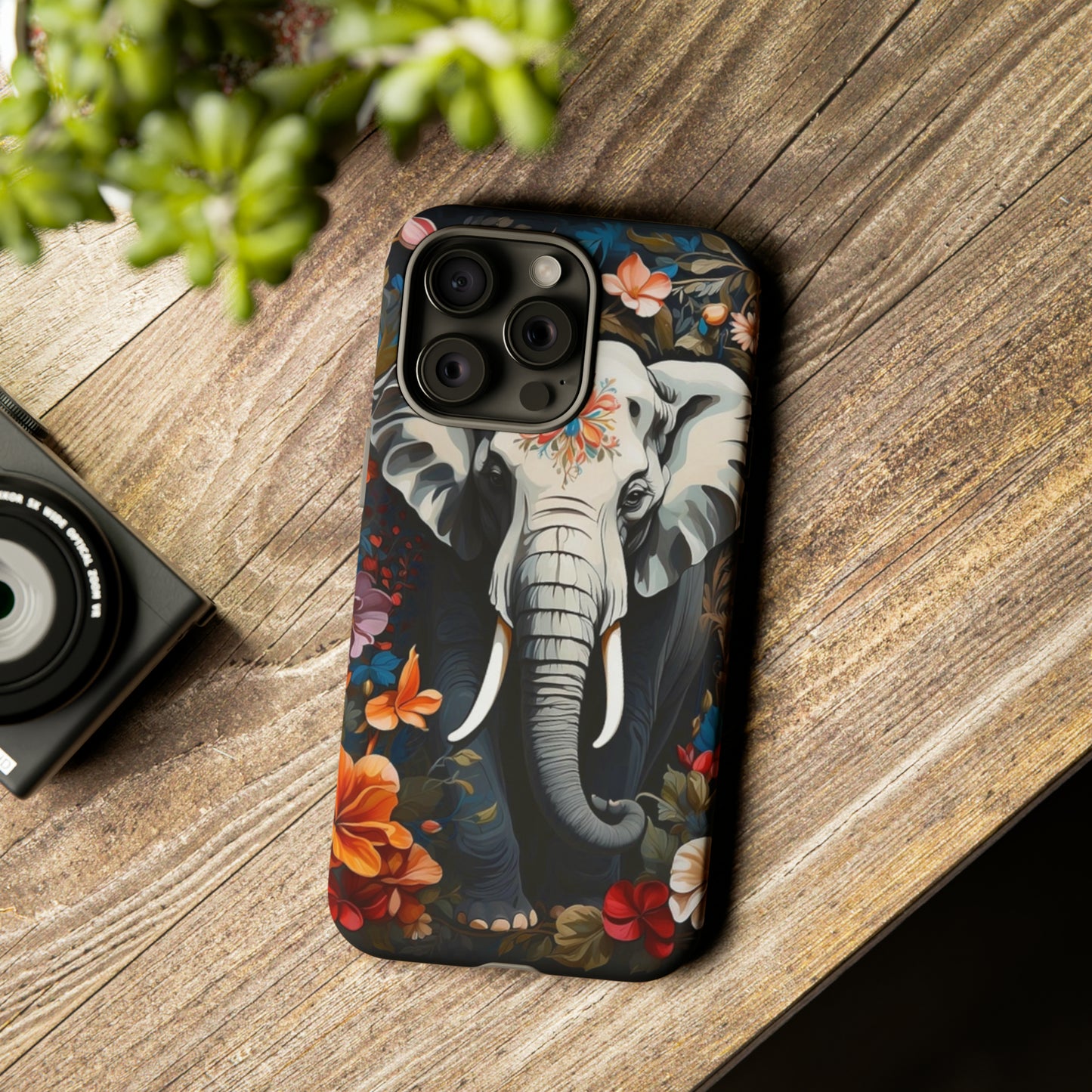 Elephant Face Flower Art  Tough Case