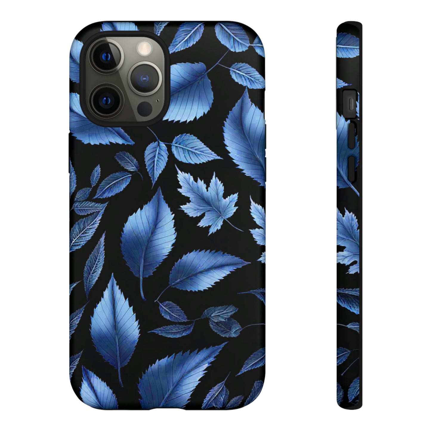 Blue Leaf Art Design Pattern Tough Case