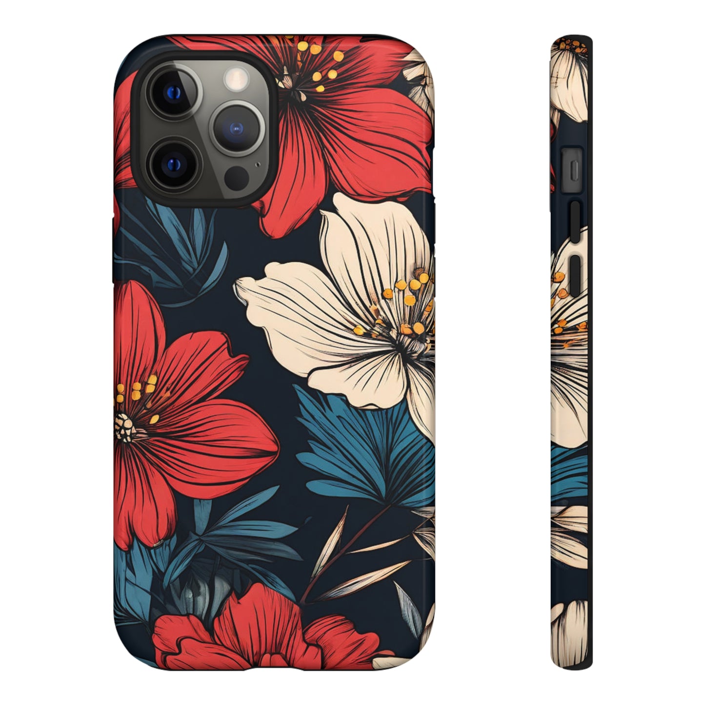 Two Flowers Tough Case