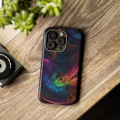 Dark Feather Pattern Tough Case