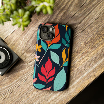 Red Leaf Design Pattern Tough Case