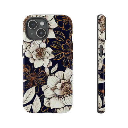 White flower Design Pattern Tough Case