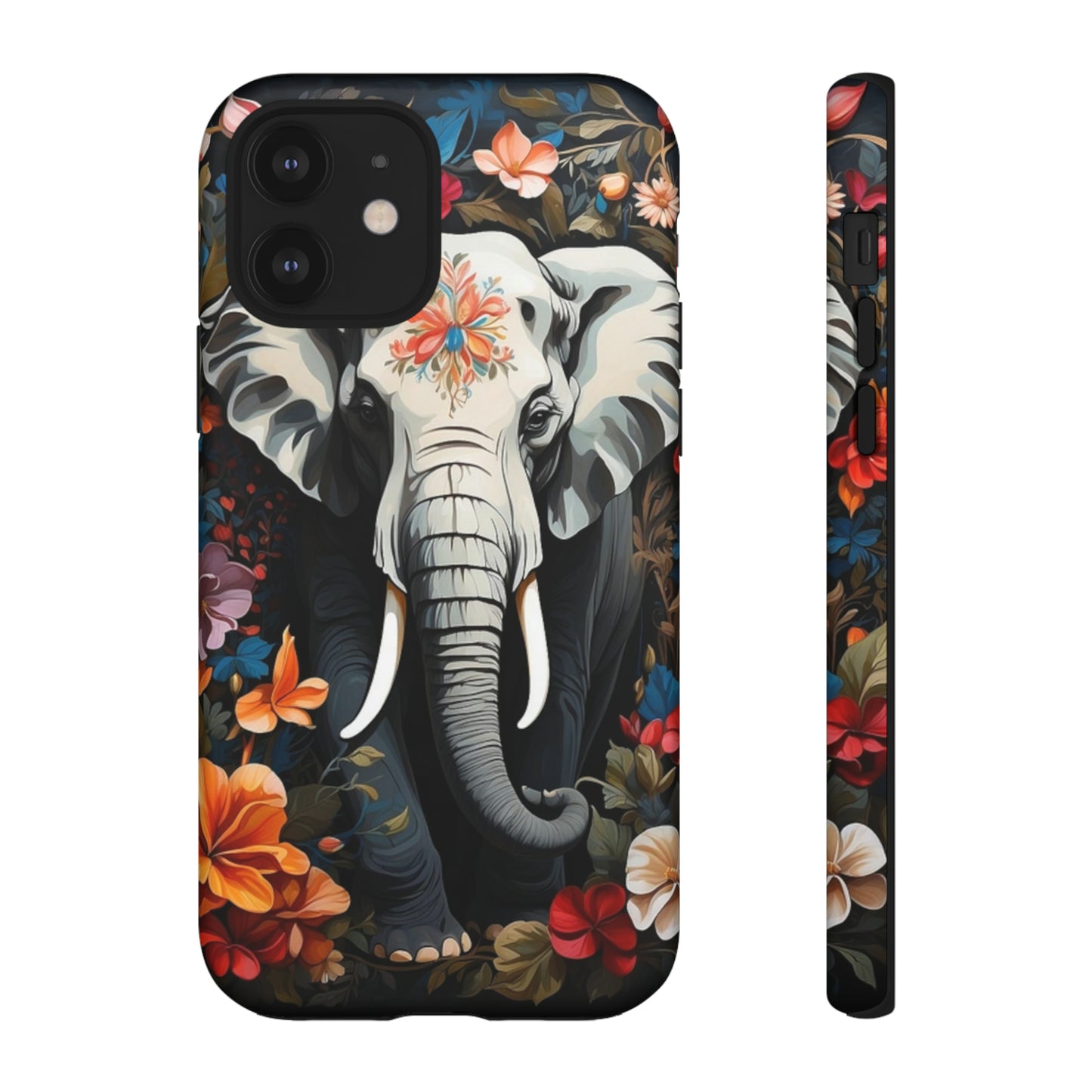 Elephant Face Flower Art  Tough Case