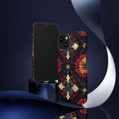 Red  flower Design Pattern Tough Case