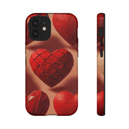 Red Heart Design Pattern Tough Case