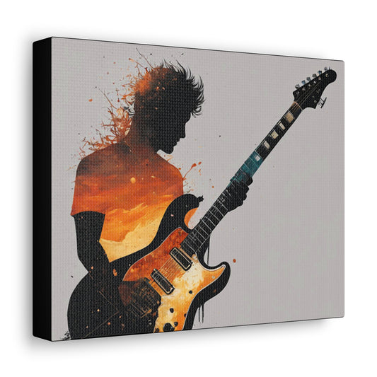 Guitarist Paint  Canvas