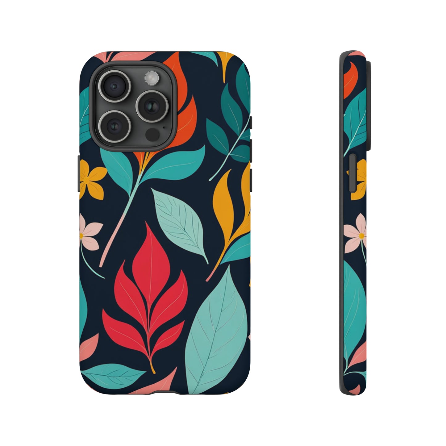 Red Leaf Design Pattern Tough Case