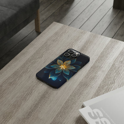 Geometric Flower Design Slim Phone Case - Colorwink