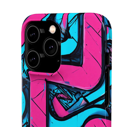 Pink-Blue Graffiti Snap Case - Colorwink