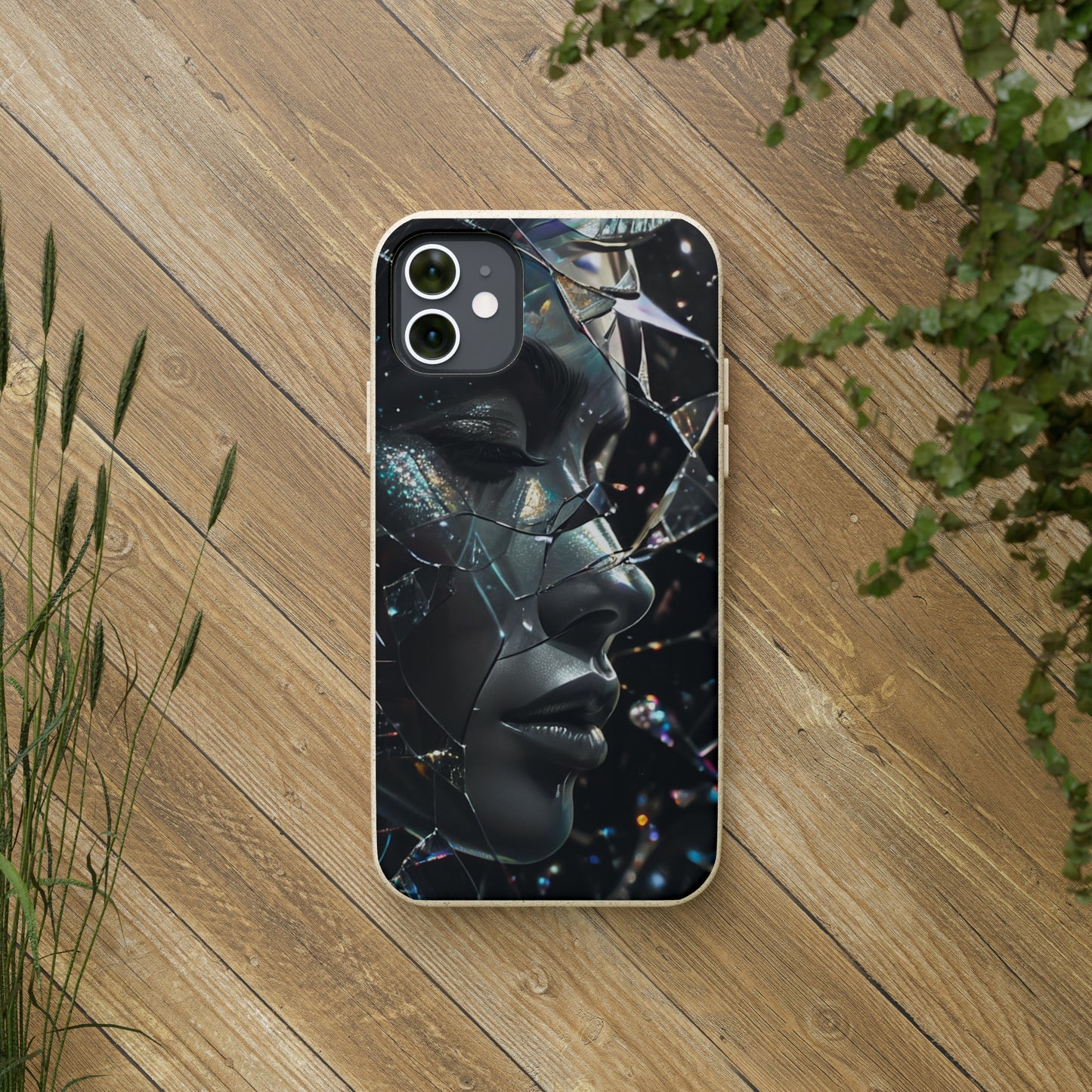 Fractured Glass art Biodegradable Case