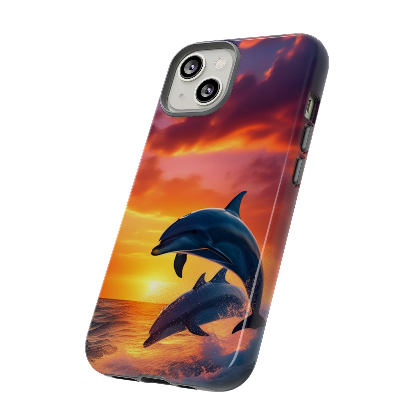 Sunset Dolphin Tough Case