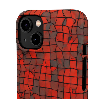 Red & Black Cubes Snap Case - Colorwink