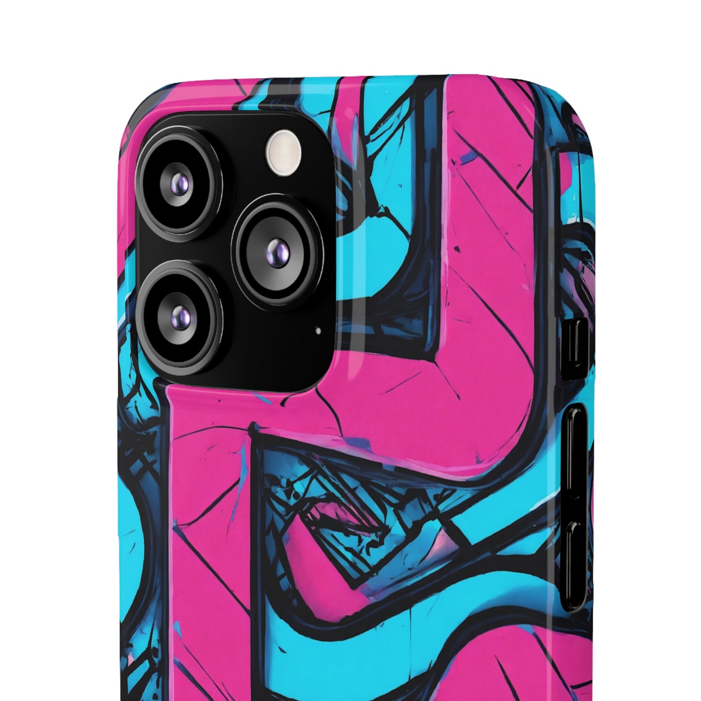 Pink-Blue Graffiti Snap Case - Colorwink