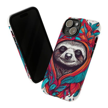 Sloth floral rose print Tough Case