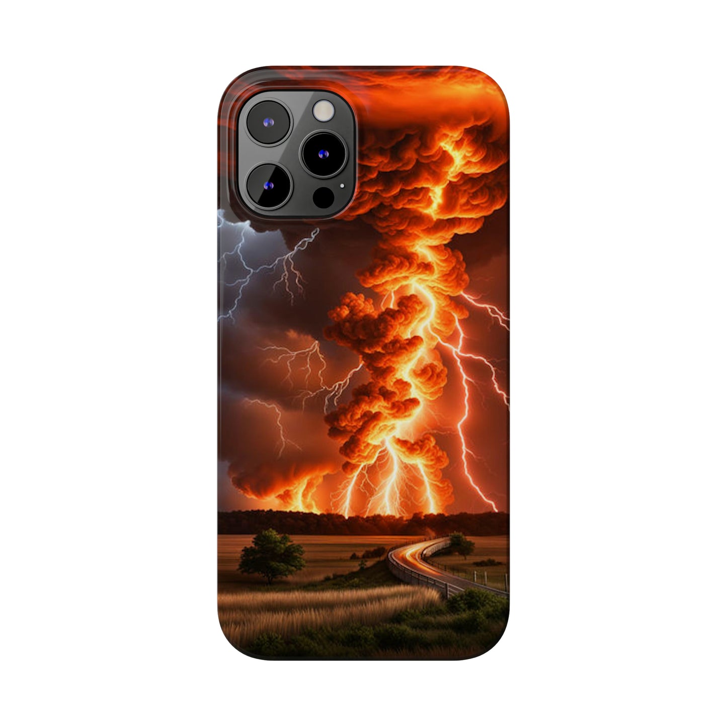 Volcanic lightning Slim Phone Case - Colorwink