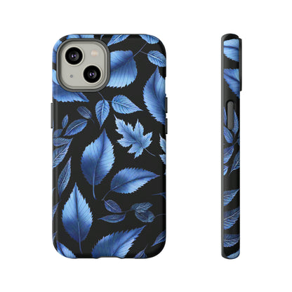 Blue Leaf Art Design Pattern Tough Case