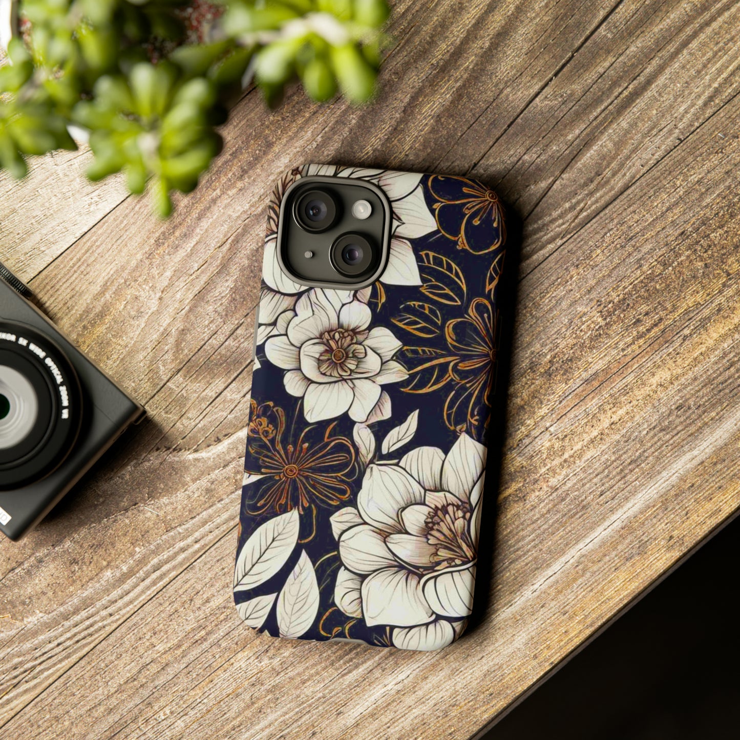 White flower Design Pattern Tough Case