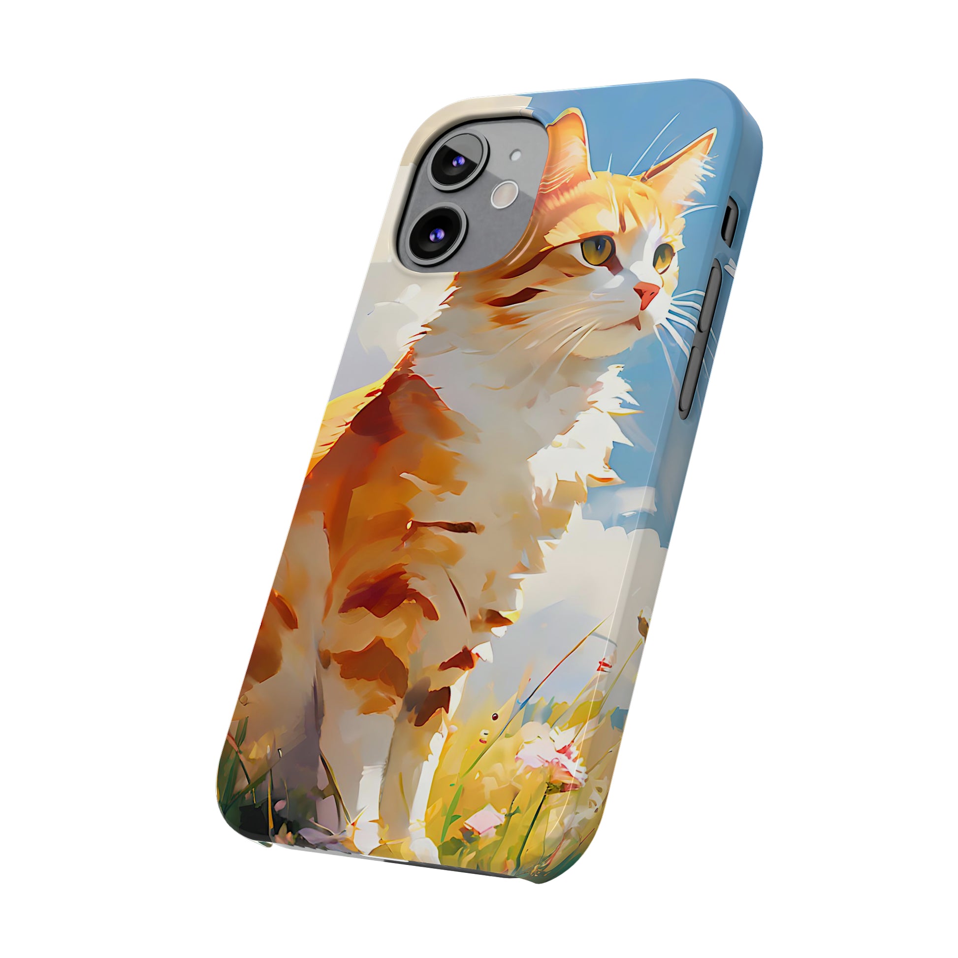 Cat Acrylic Painting Slim Phone Case - Colorwink