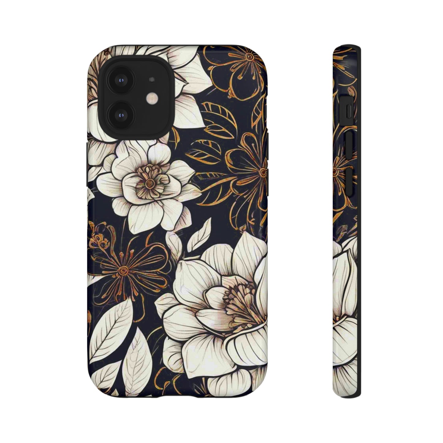 White flower Design Pattern Tough Case