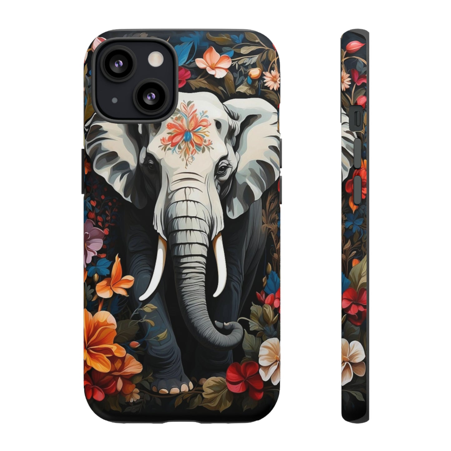 Elephant Face Flower Art  Tough Case