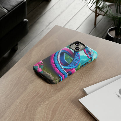 Blue Pink Snake Tough Case