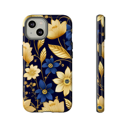 Golden  flower Design Pattern Tough Case