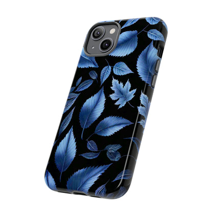 Blue Leaf Art Design Pattern Tough Case