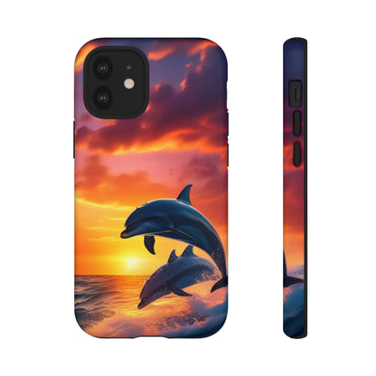 Sunset Dolphin Tough Case