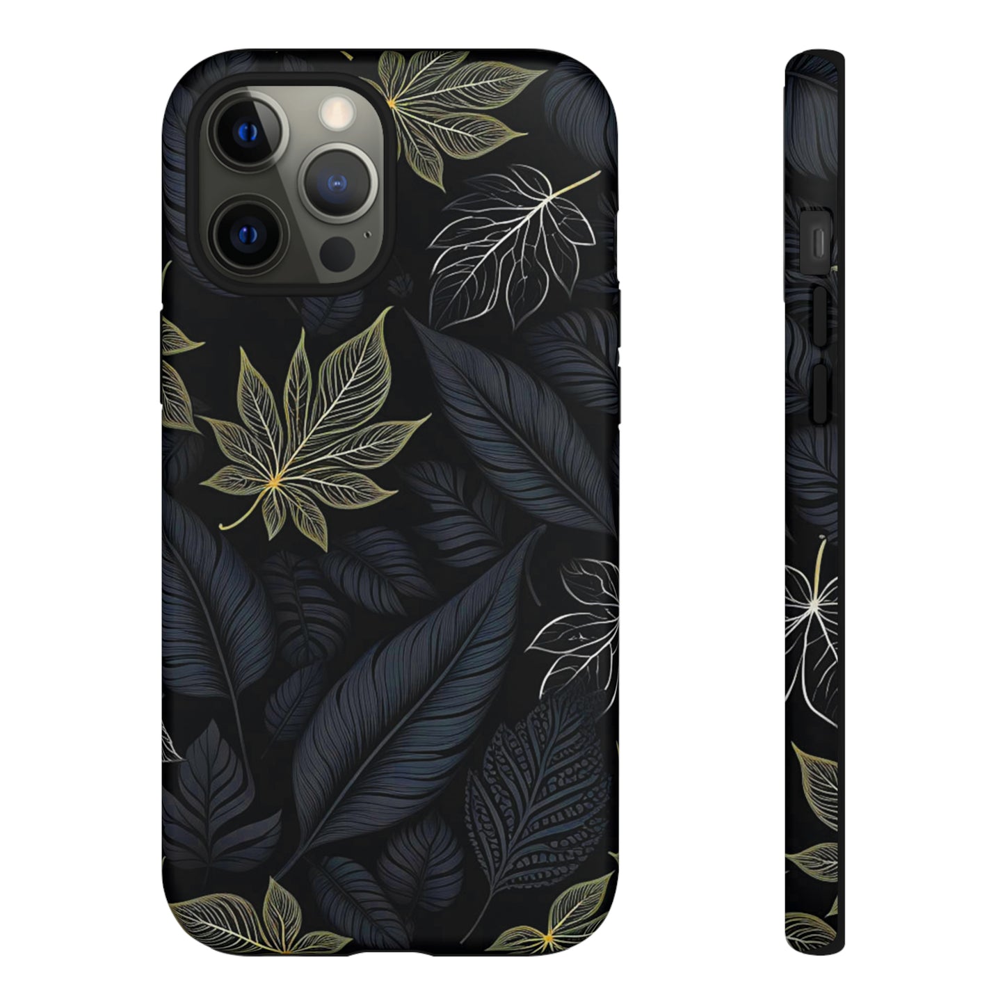 Grey Leaf Pattern Tough Case